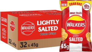 Walkers Less Salt Lightly Salted 45G (Case of 32)