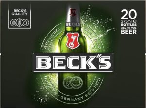Beck's German Lager Beer Bottle, 20 x 275 ml