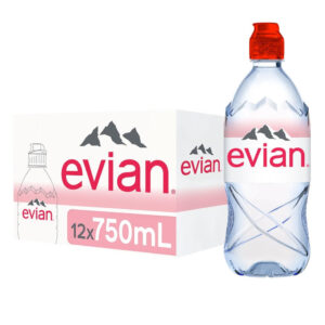 Evian Natural Mineral Water 750ml Bottles (Box of 12)
