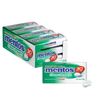 Mentos Clean Breath Mints Spearmint 35g (Box of 12)