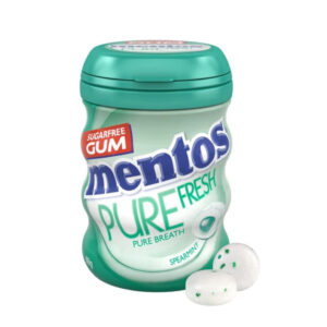 Mentos Pure Fresh Chewing Gum, Spearmint 68g (Box of 6)
