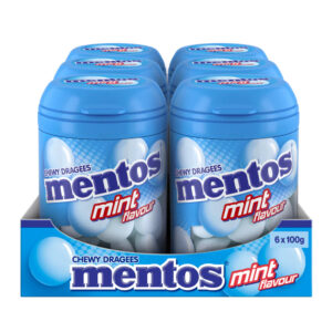 Mentos Mint Candy Bottles 100g (Box of 6)
