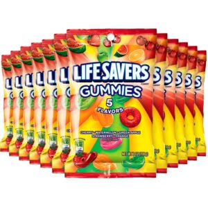 Life Savers Gummies Five Flavors Candy Bag, Bulk - 12 Pack - 7oz/ea