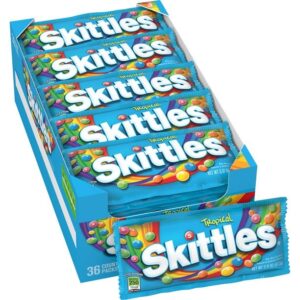 Skittles Tropical Fruity Candy – 2.17 Oz, 36 Ct