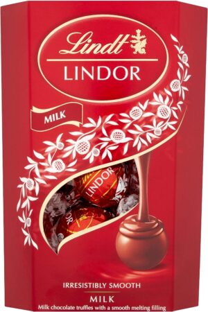 Lindt Lindor Milk Chocolate Truffles Box | Approx 16 truffles, 200g | Chocolate Truffles with a Smooth Melting Filling | Gift Present for Him and Her | Christmas, Birthday, Congratulations, Thank you