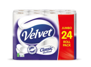 【BUY 2 GET 1 FREE】Velvet Classic Quilted Toilet Tissue 24 Rolls